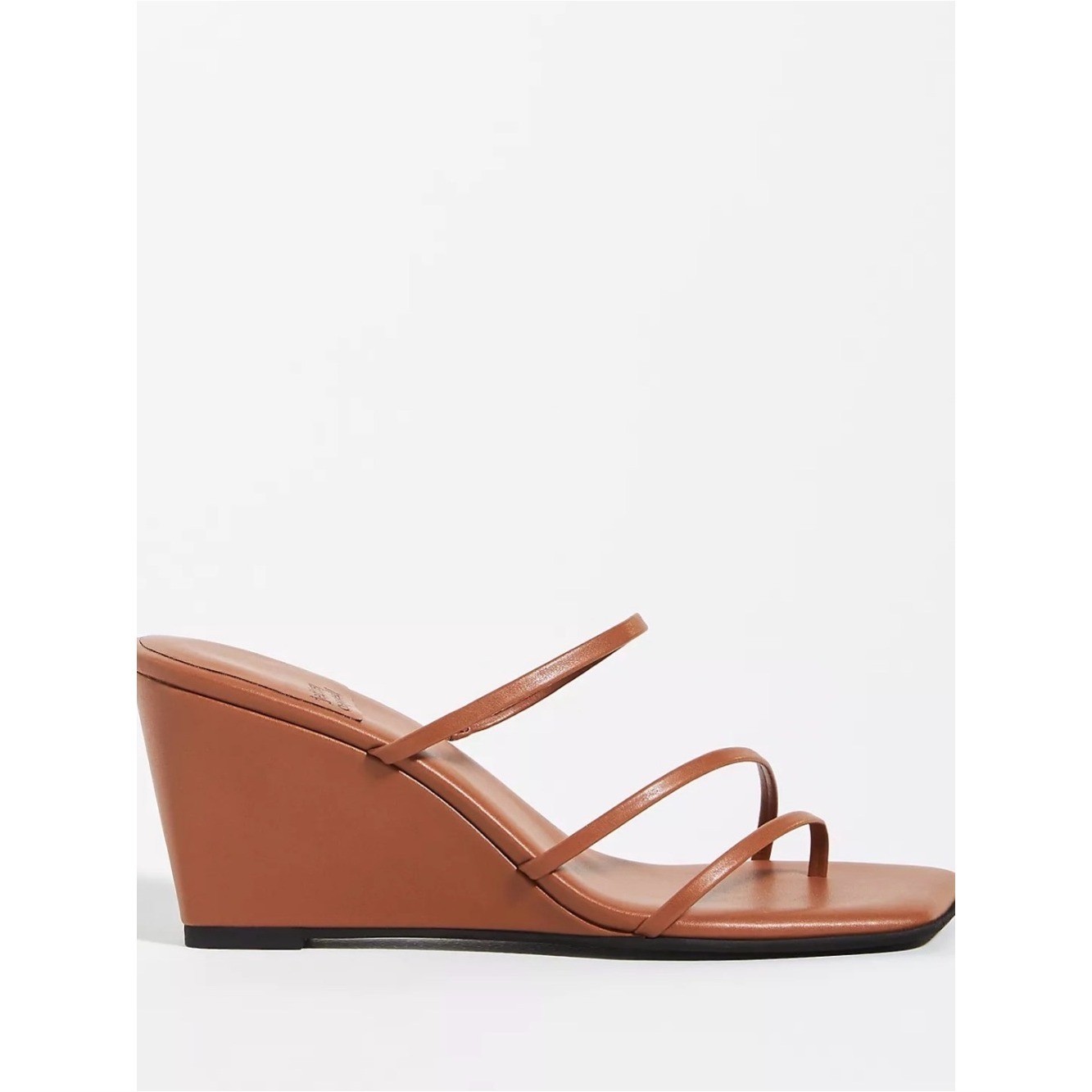 Sandalia Jeffrey Campbell Anthropologie marrón paladar con tiras cuña imitación cuero 7