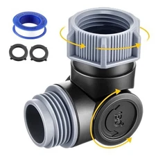 80° & 360° Garden Hose Swivel Connector, Garden Hose Connect and Plastic 1