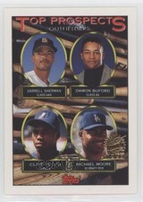 1993 Topps Inaugural Florida Marlins Darrell Sherman Damon Buford #576 qp4