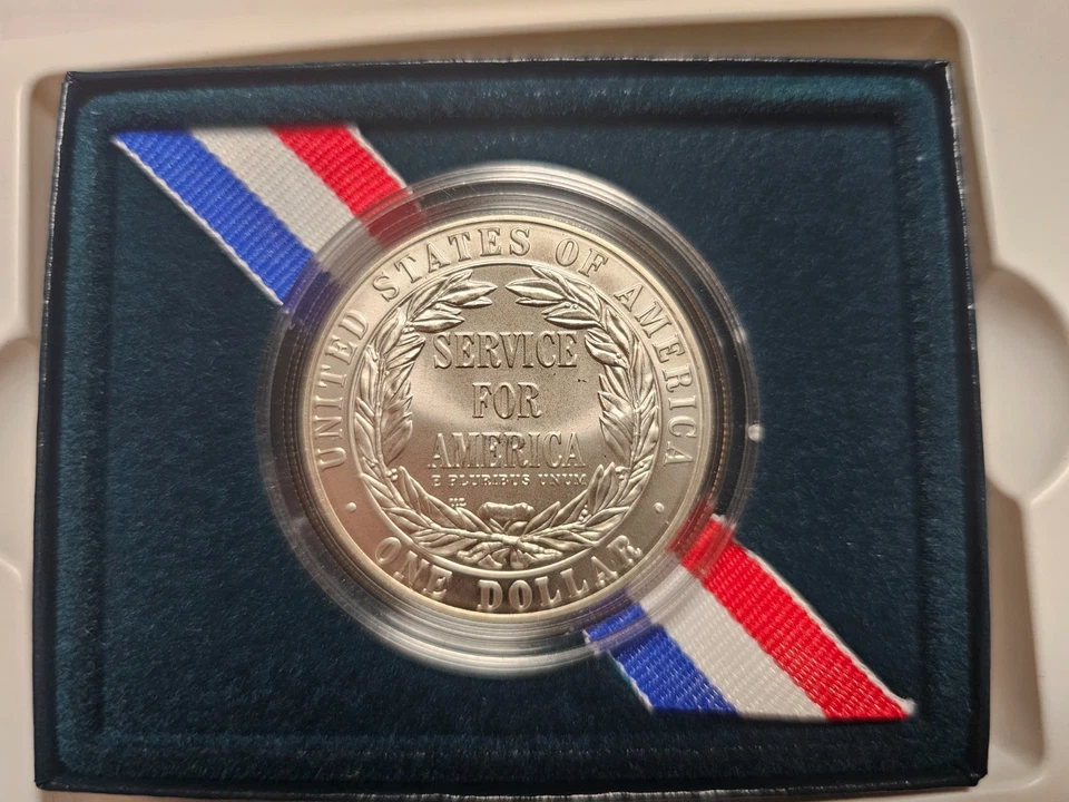 1996S U.S. Mint National Community Service Commemorative Unc Silver Dollar W/OGP - Image 4 of 4