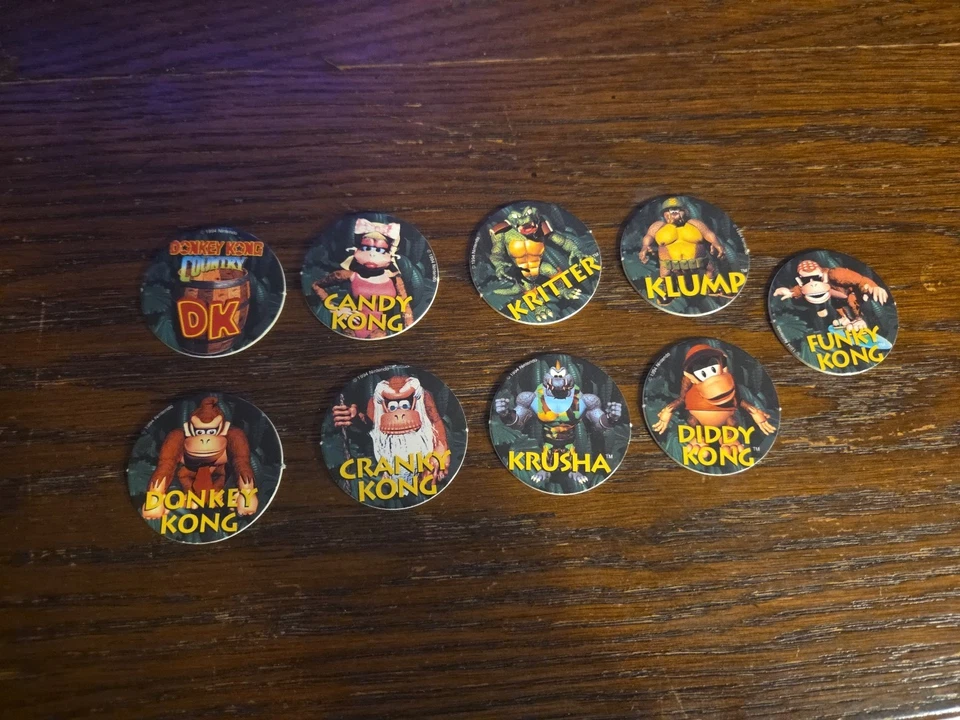 VINTAGE 1994 Donkey Kong Country Pogs - Image 2 of 4
