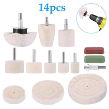 14Pcs Polishing Buffing Pads Mop Wheel Buffer Pad Drill Kit for Car Polisher Kit