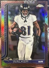 Topps Chrome 2025-2026 Pigskin Refractor Devontez Walker #26 Baltimore Ravens