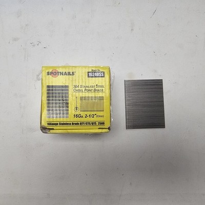 Spotnails 16240SS - 16 Gauge 2-1/2'' SS CHISEL POINT BRADS