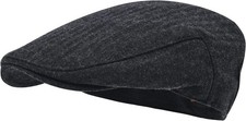 Men Hat Wool Blend Newsboy Ivy Tweed Flat Cap