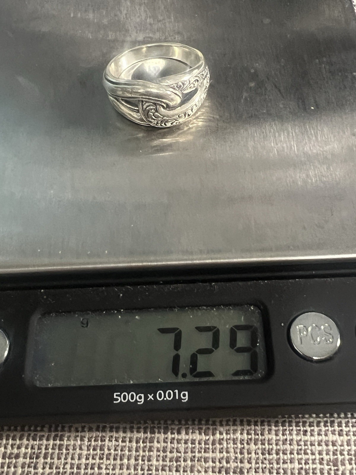 Sterling Silver 925 Size 7 Patterned Ring From Ba… - image 4