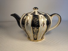 Sudlows “Vintage Rita Burslem Made in England Teapot – Cobalt & Gilt” 