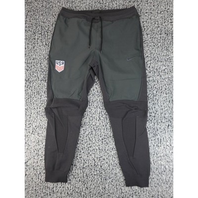 Nike US Soccer Tech Knit Training Pants Mens Medium Gray Good Tapered Joggers