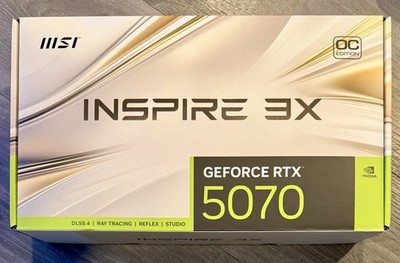 MSI NVIDIA Geforce RTX 5070 12GB Inspire 3X OC Edition Graphics Card GPU   
