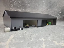 1/64 Custom scratch built 70x130 Machine Shed Black/Dark Gray With Floor