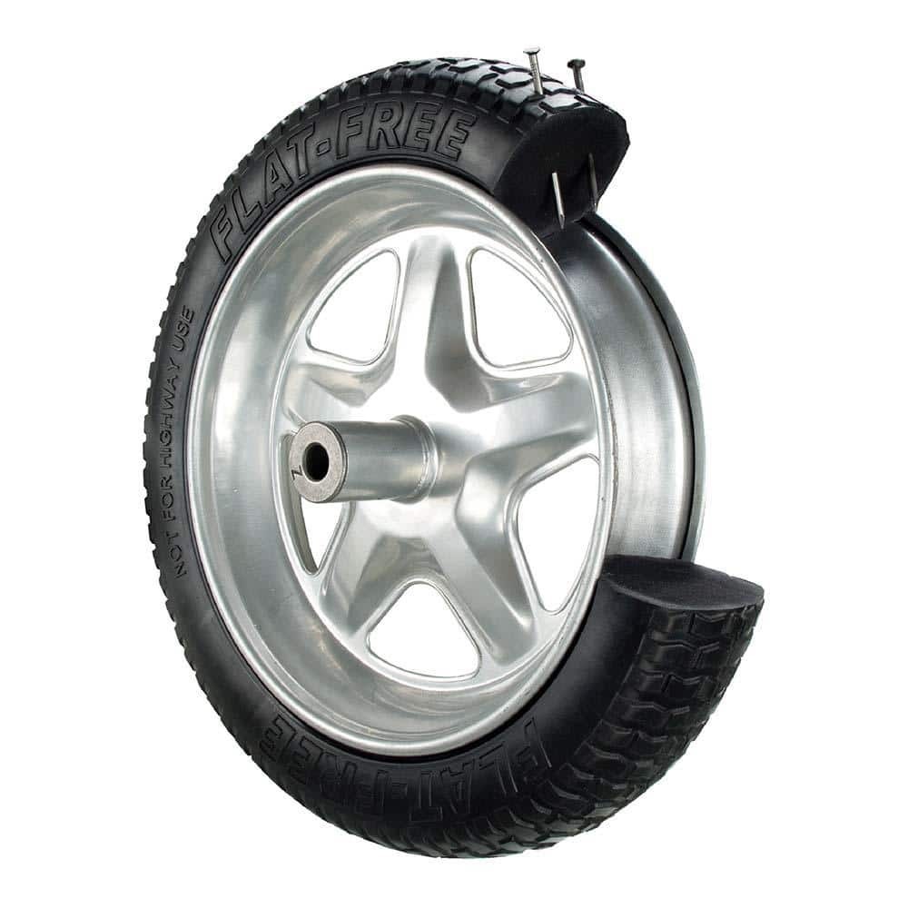 6 cu. ft. Flat Free Tire With Durable Steel Handle Heavy Duty Wheelbarrow Too