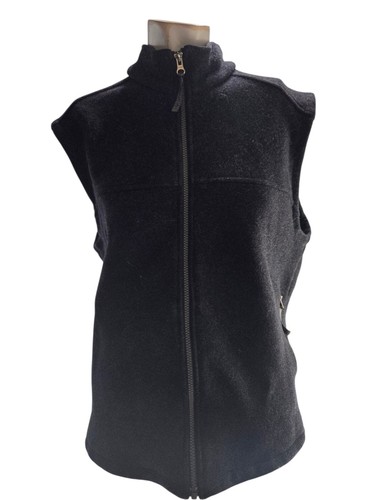 Ibex Men's Sweater Large Vintage Charcoal New Wool Vest Full Zip