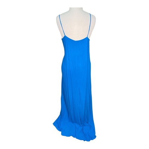 Lanston Blue Maxi Thin Straps Light Weight Double Lined Soft Flowy Large NWT - Picture 2 of 11