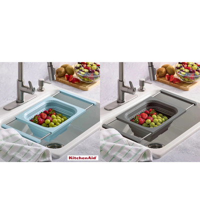 KitchenAid Erweiterbar über der Spüle Sieb Sieb - Blau / Grau - Neu