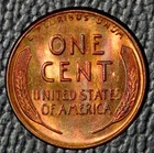 1944 Lincoln Cent, Very Choice BU, Pretty striped toning, Raw