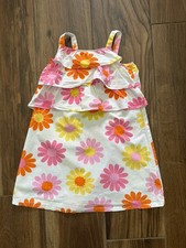 Hanna Andersson Girls Daisy Print Cotton Dress Size 5 6 Euro 110