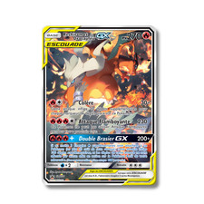 Carta Pokémon Francese - Reshiram e Dracaufo GX SM201 - Promo SL