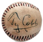 Ty Cobb Autographed 1910's Baseball. Replica Souvenir Ball