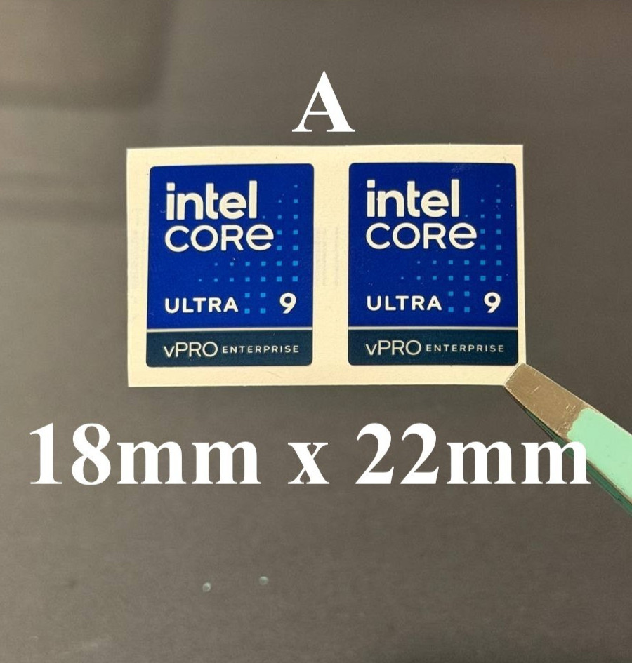 Intel Ultra 9 Series 3 / Copilot +PC / vPro/ Evo Edition Sticker Label Decal