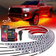 KORJO Car Underglow Lights, 6 Pcs Bluetooth Led Strip Lights with Dream Color