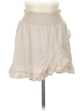 Rylee + Cru Women Ivory Casual Skirt L