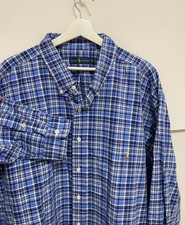 NWOT POLO Ralph Lauren Blue Button Up Shirt Checks Plaid Cotton Mens SZ 4XB Big