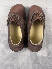 Alegria Mary Jane Shoes Womens Size 9 Brown Leather Comfort Casual DEN-589 Flats