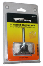 Forney 2" Rubber Backing Pad Fits 2" Quick Change Type R w 1/4" Shank - 60270