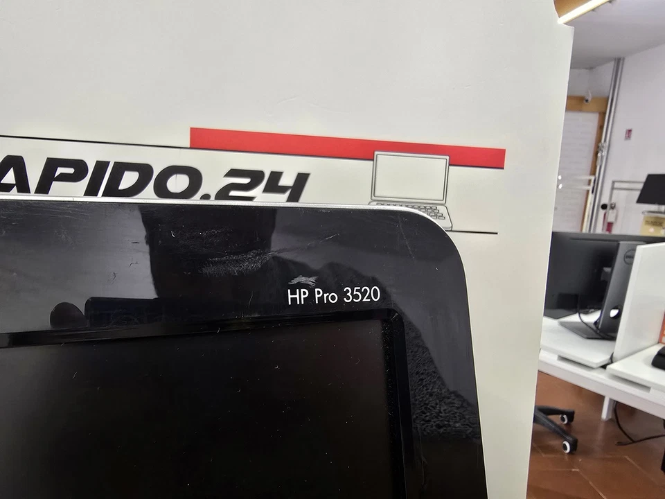 P45_PC ALL IN ONE HP 3520 I3-3100 20" 1600 x 900 HD RAM 4GB HDD 500GB USB WIN10 - Immagine 3 di 4