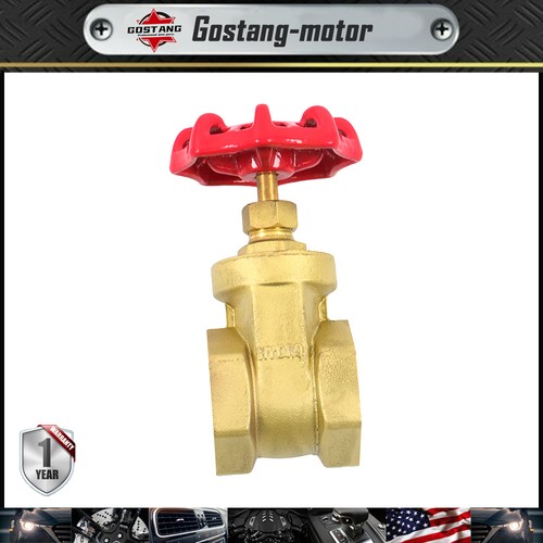 1-1/2" NPT 200psi Brass Gate Valve, DN40 Female Threaded Rotary Globe Valve New