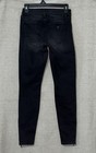 Guess Skinny Black Denim & Faux Leather Patch Moto Jeans  Distressed Women’s 26 — photo 5