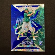 2025 Panini Crusade Nick Kurtz Oakland Blue Cracked Ice #69