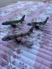 US Army Navy Airforce Vintage Tin Toy Aeroplanes