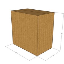 20 16x10x16 Kraft Brown Corrugated Shipping Boxes 32 ECT Single-Wall New