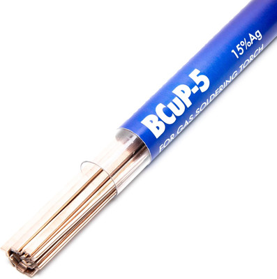 20 Sticks Brazing Rods Bcup-5 15% Silver Solder Phos Copper Brazing Alloys Flat 