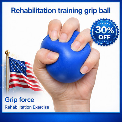Massage Therapy Grip Ball Hand Finger Strength Exercise Stress Relief(Blue) 1PCS