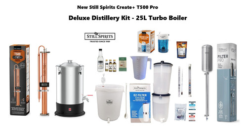 New Deluxe Still Spirits Create+T500 Copper distillery Kit - 25L Turbo Boiler
