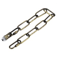 Pendant Light Fixture Chain 12" Long with Chain Connectors Hook Rings Bronze