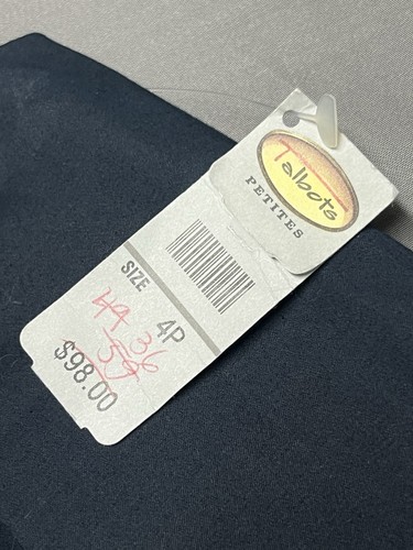 Gonna donna Talbots nuova con etichette 4P Petite misto cotone plissettata prezzo al dettaglio consigliato $98 - Foto 2 di 8