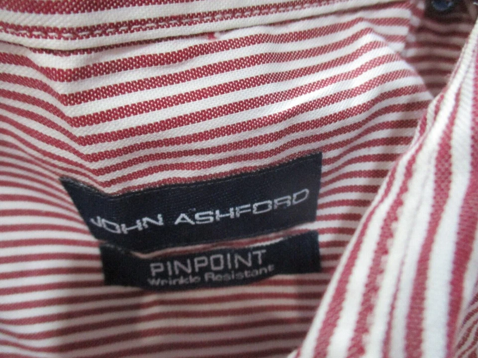 Розовая рубашка с длинным рукавом John Ashford точечная устойчивая к морщинам размер 17 34/35 - Изображение 2 из 4