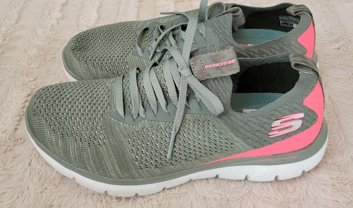 personaje Implementar unos pocos Skechers Flex Appeal 2.0 Stretch Knit Slip On Sneakers Turn Olive 8.5  Medium | eBay