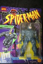 Spider-Man The Animated Series: Rhino W/Ramming Head Action Toy Biz 1994 (MOC)