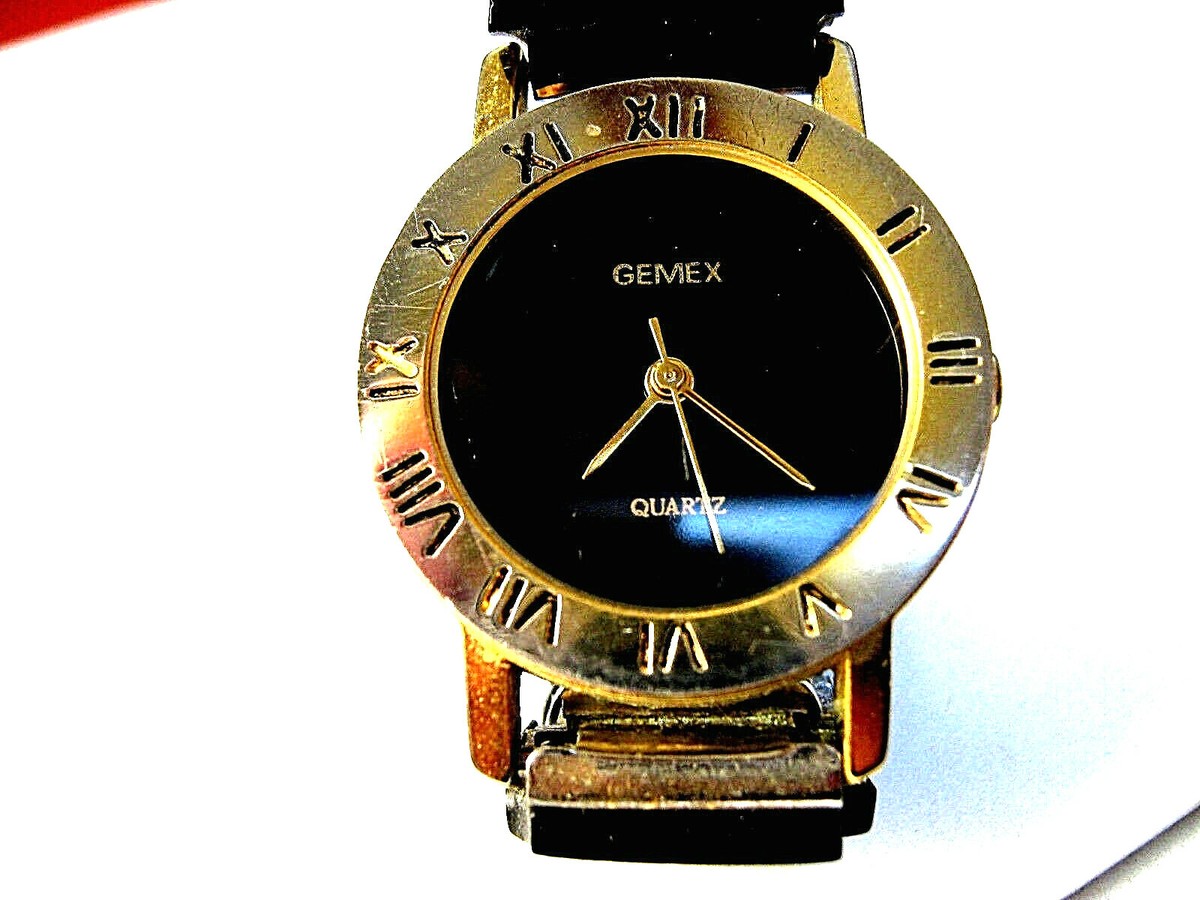 Gemex Watch Ladies Womens Ceramic Black Dial Wristwatch Japan | eBay