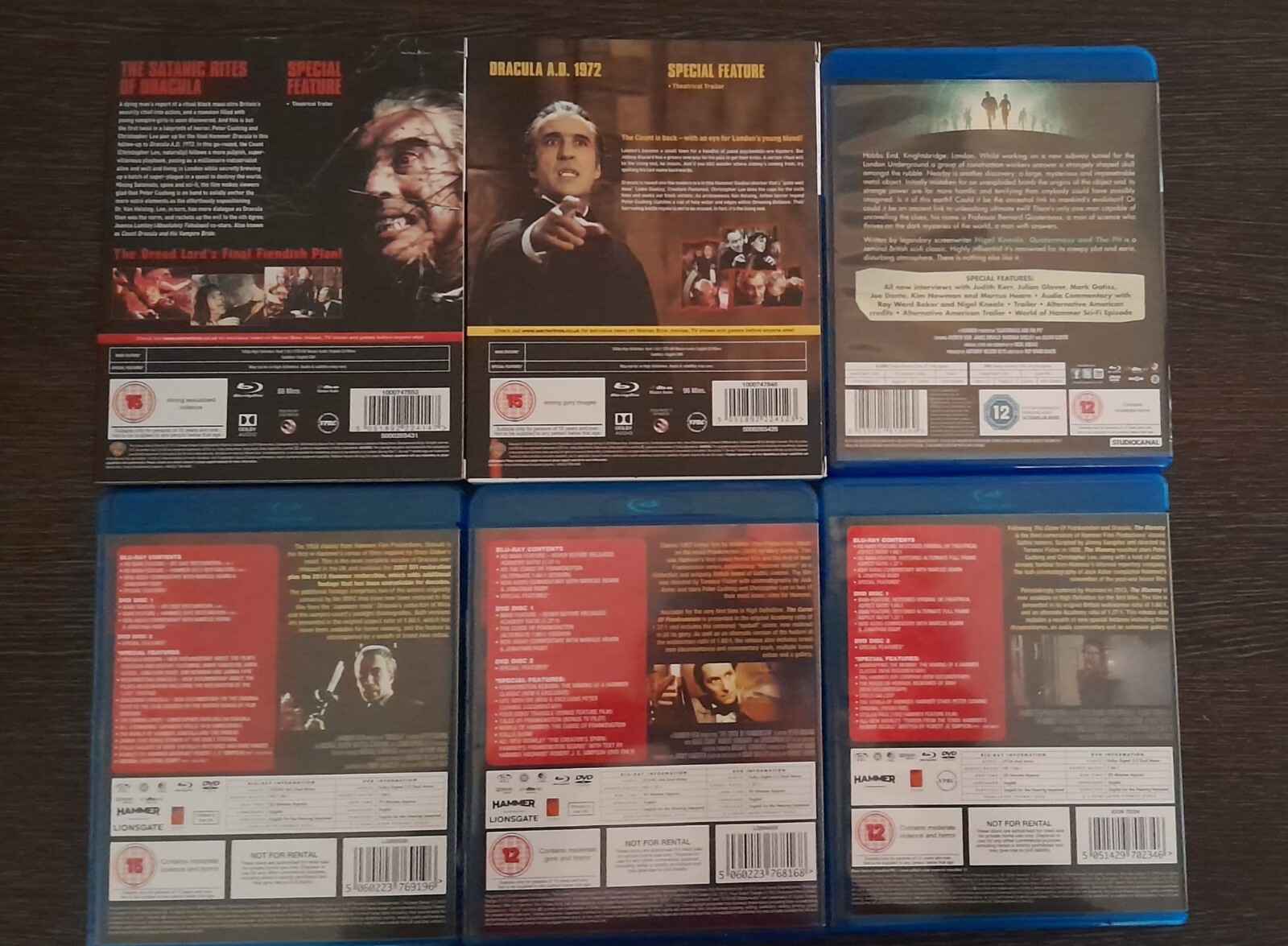 Hammer Horror Blu Ray Bundle (Quatermass, Dracula, Mummy ETC) eBay