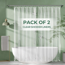 Forro de Cortina de Bano 2 Paquetes 72 X 78 Pulgadas Forro de Ducha de Plastico