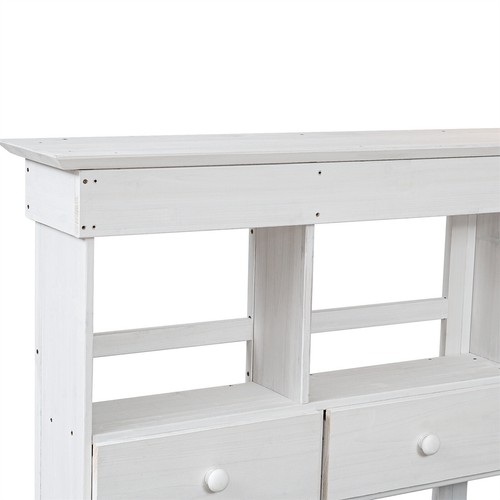 Wooden Potting Bench Table Workstation Cabinet w/Drawers+Shelves Garden Table - Picture 20 of 22