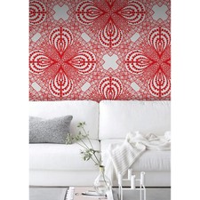 Red laces Non-woven wallpaper red and gray Home wall mural non woven Wallcover