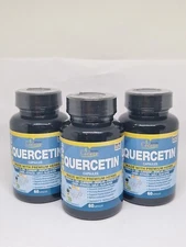 Lot of 3 Organic Cadane Quercetin capsules, 60 caps each bottle. Exp: 07/2025
