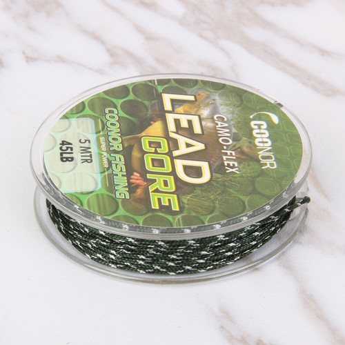 45lb 5m Leadcore tressé ligne Camouflage cheveux Rigs Lead Core Carp Fishing Tac - Photo 3/9