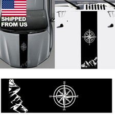 Black Mountain Compass Graphic Car Truck Hood Vinyl Decal Sticker Decoration Black Mountain Compass Graphic Car Truck Hood Vinyl Decal Sticker Decoration